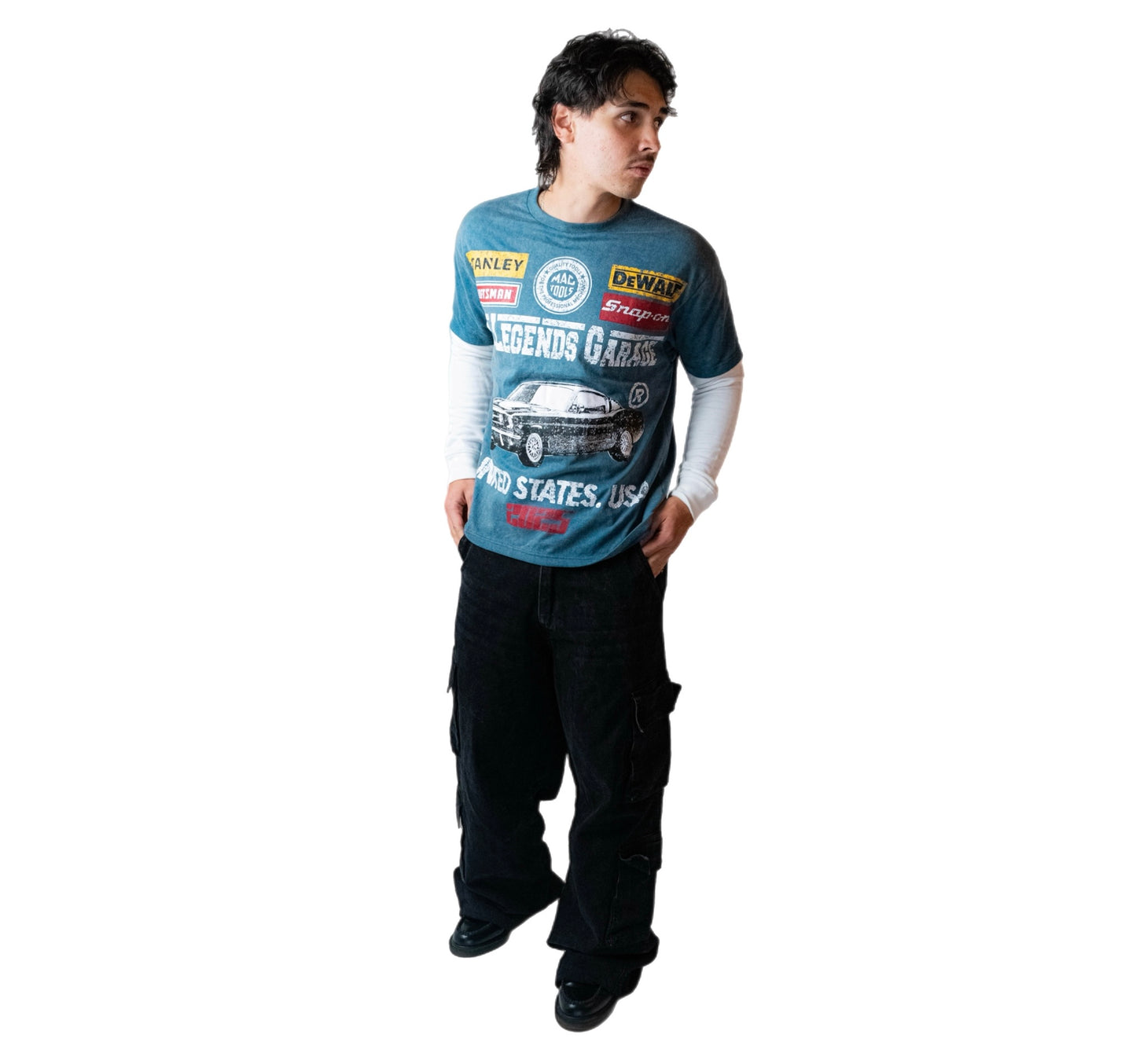 Blue Mechanic Double Layer TShirt