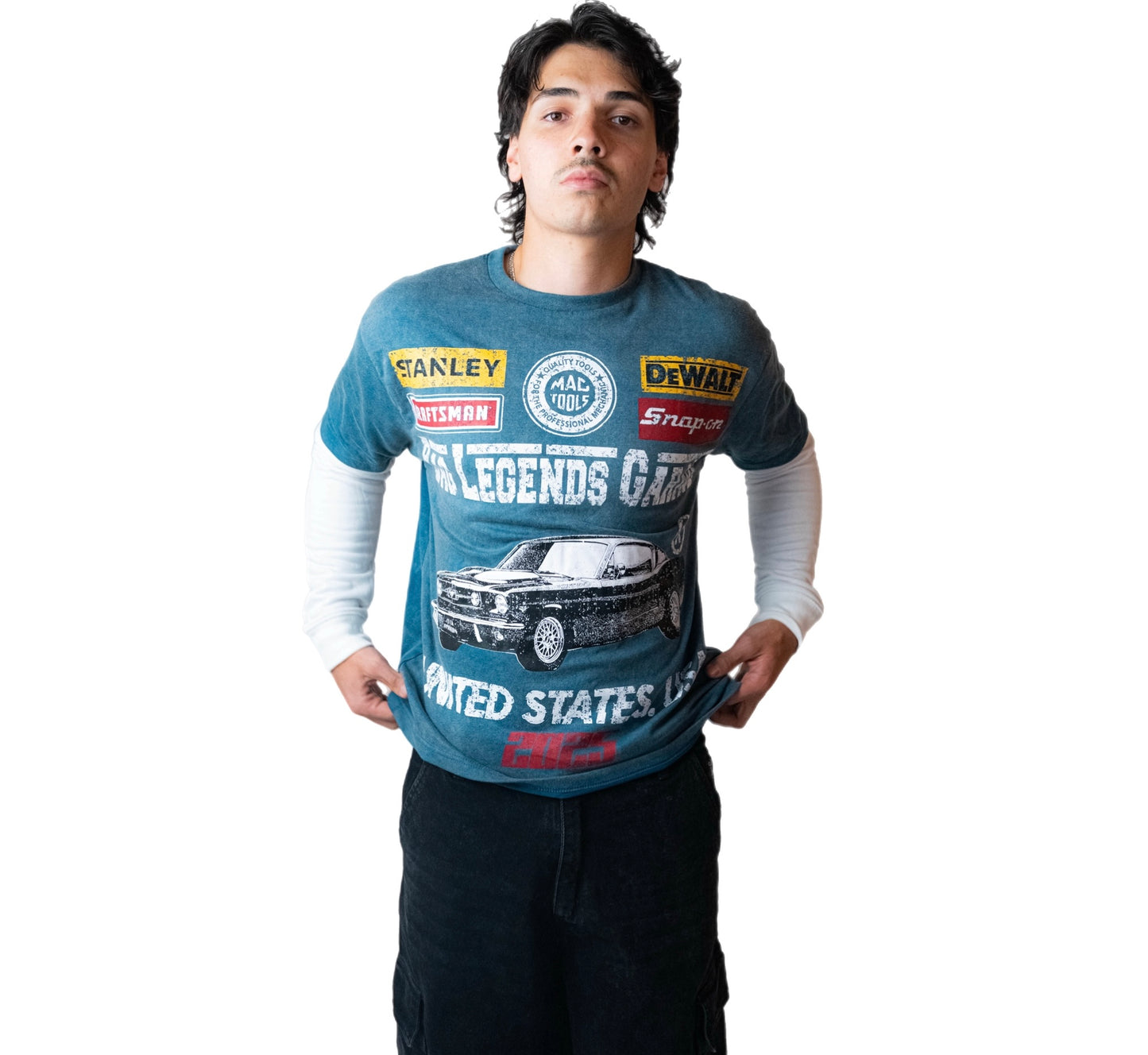 Blue Mechanic Double Layer TShirt