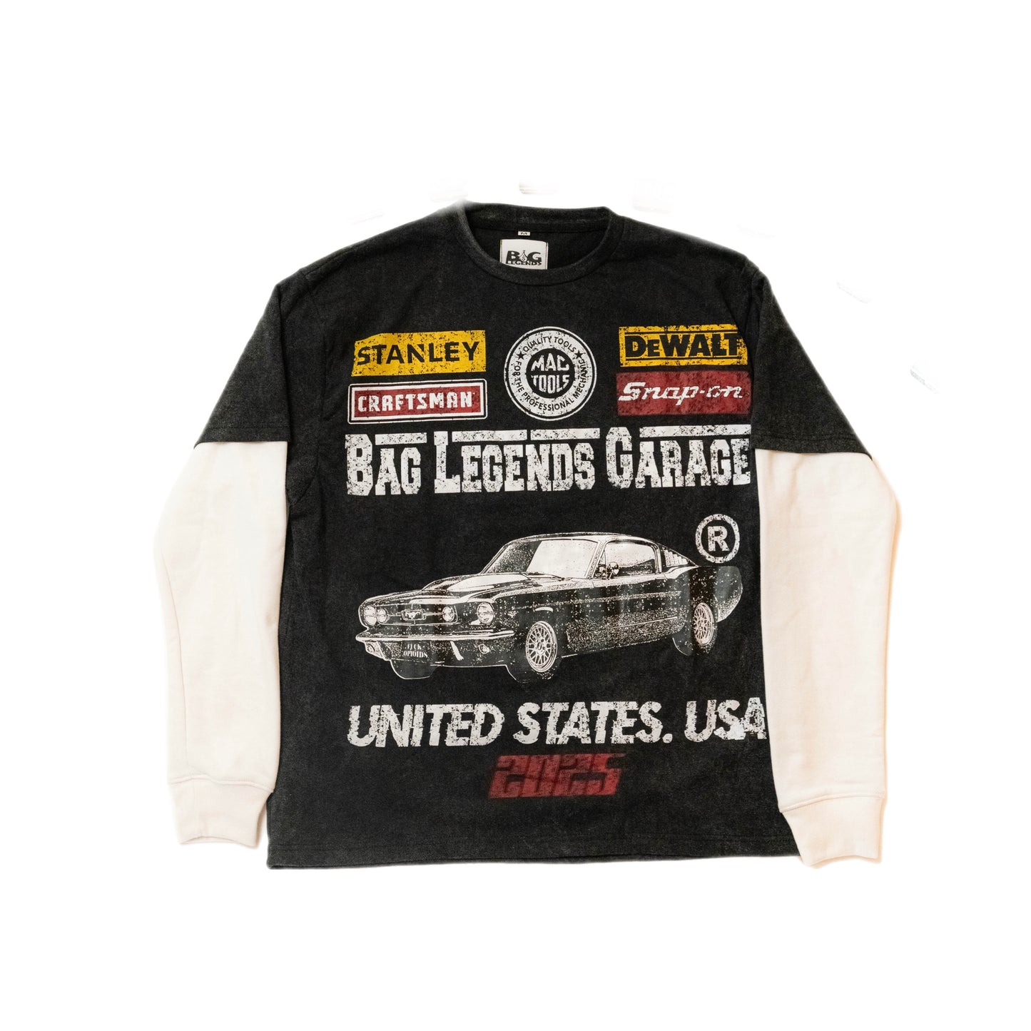 Black Mechanic Double Layer TShirt